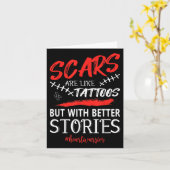 開いたおもしろいハート手術シャツのギフト傷は カード (黄色い花)