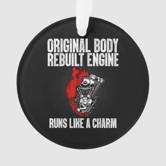 開いたおもしろいハート手術回復生存者ギフト私 オーナメント (正面)