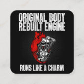 開いたおもしろいハート手術回復生存者ギフト私 スクエア名刺 (正面)