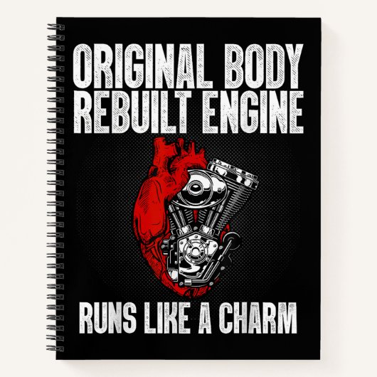 開いたおもしろいハート手術回復生存者ギフト私 ノートブック (正面)