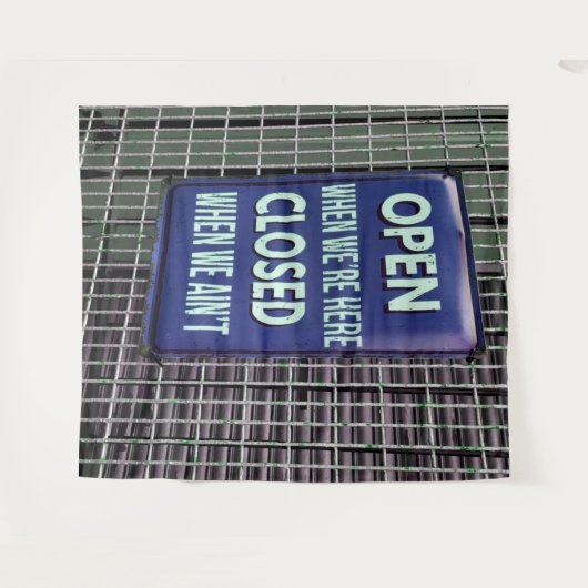 開いたおもしろい記号、閉じたおもしろい記号 タペストリー (正面(横))