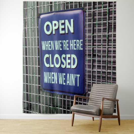 開いたおもしろい記号、閉じたおもしろい記号 タペストリー (インサイチュ)