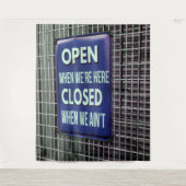 開いたおもしろい記号、閉じたおもしろい記号 タペストリー (正面)