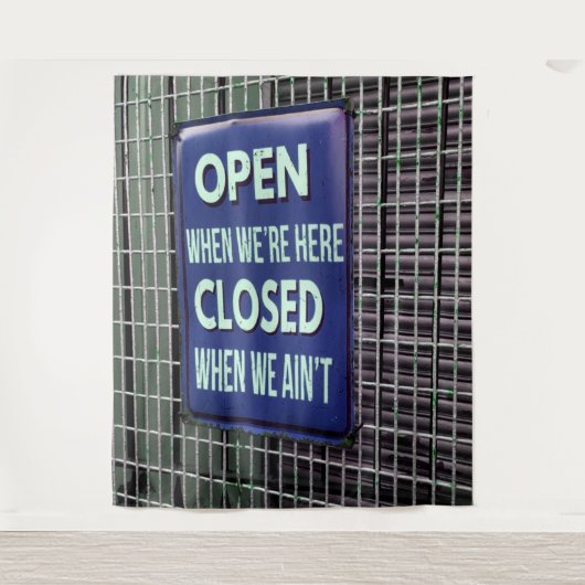 開いたおもしろい記号、閉じたおもしろい記号 タペストリー (正面)