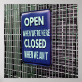 開いたおもしろい記号、閉じたおもしろい記号 ポスター (正面)