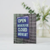 開いたおもしろい記号、閉じたおもしろい記号 ポストカード (スタンド正面)