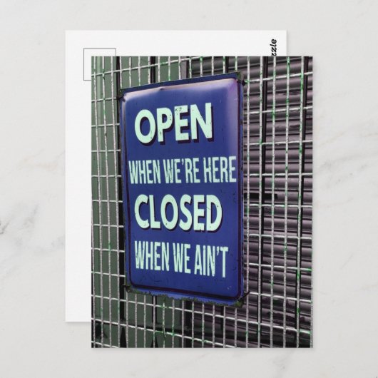 開いたおもしろい記号、閉じたおもしろい記号 ポストカード (正面/裏面)