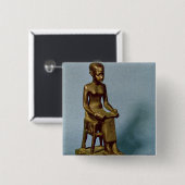 開いたの保持するImhotepのつけられていた彫像 缶バッジ (正面&裏面)