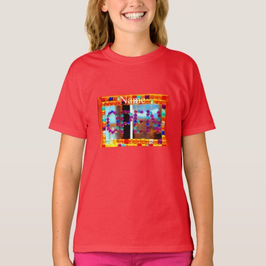 開いたサインガラスの円 Tシャツ (正面)