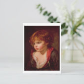 開いたシャツを着た金髪の少年 ポストカード (スタンド正面)