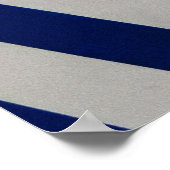 開いたストライプの傘 ポスター (角)