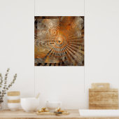 '開いたハートの寸法' ポスター (キッチン)