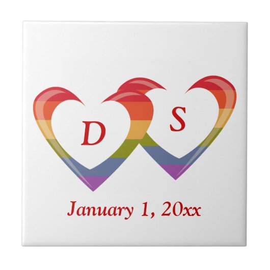 開いたハート タイル (正面)