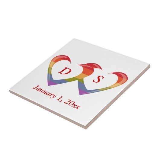 開いたハート タイル (側面)