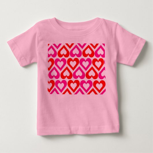 開いたハートTシャツ ベビーTシャツ (正面)
