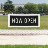 開いたバナー（黒） 横断幕 (インサイチュ)