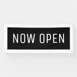 開いたバナー(黒) 横断幕