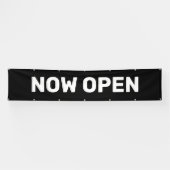 開いたバナー（黒） 横断幕 (横)