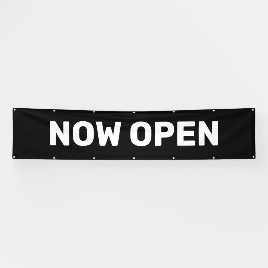 開いたバナー(黒) 横断幕 (横)