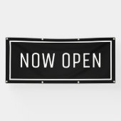 開いたバナー（黒） 横断幕 (横)