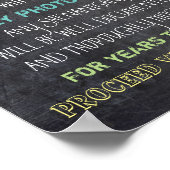 開いたバー結婚のサインの注意おもしろい ポスター (角)