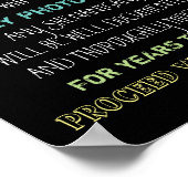 開いたバー結婚の警告おもしろい色 ポスター (角)