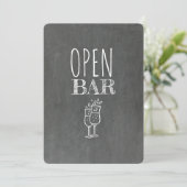 開いたバー | グロムスマン | 花婿介添人おもしろい案 招待状 (スタンド正面)