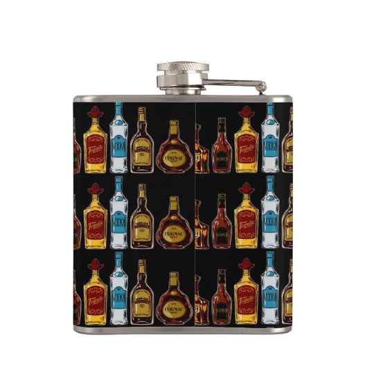 開いたバー フラスク (裏面)