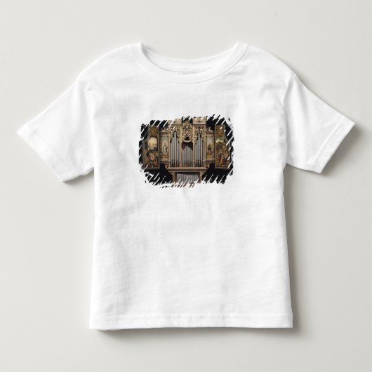 開いたパネルが付いている聖歌隊器官 トドラーTシャツ (正面)