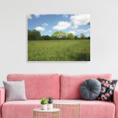 開いたフィールド全体：広角ビュー キャンバスプリント (インサイチュ (リビング))