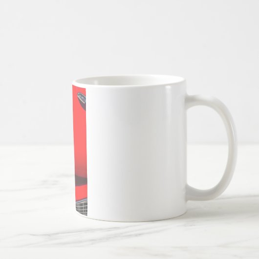 開いたフードを持つ雷鳥 コーヒーマグカップ (右)