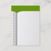 開いたブック（縦） – 緑 名刺 (裏面)