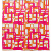 開いた中世紀の長方形をモダン増やす シャワーカーテン (正面)