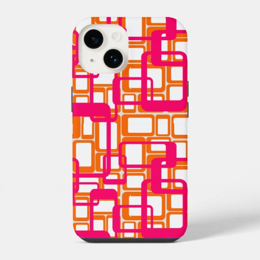 開いた中世紀の長方形をモダン増やす iPhoneケース (裏面)
