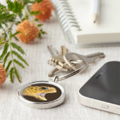 開いた口のキーホルダーを持つ鉄球棒のウミガメ キーホルダー (側面)