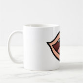 開いた口 唇 歯 舌 コーヒーマグカップ (左)