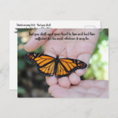 開いた手の王 申命記15:8 ポストカード (正面/裏面)