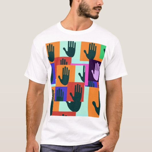 開いた手の記号 Tシャツ (正面)