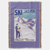 開いた斜面ポスターを提起している女性 スローブランケット (正面縦)