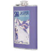 開いた斜面ポスターを提起している女性 フラスク (左)