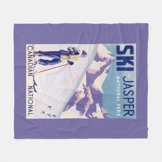 開いた斜面ポスターを提起している女性 フリースブランケット (正面(横))