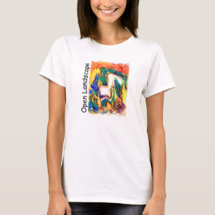 "開いた景色"の女性のTシャツ Tシャツ