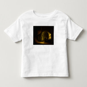 開いた本を持つ哲学者、1625-7年(窓ガラスの油 トドラーTシャツ