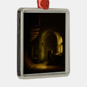 開いた本を持つ哲学者、1625-7年(窓ガラスの油 メタルオーナメント (右)