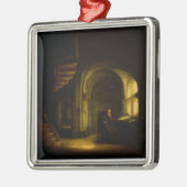 開いた本を持つ哲学者、1625-7年(窓ガラスの油 メタルオーナメント (左)