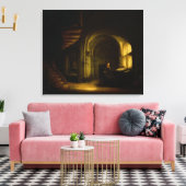 開いた本を持つ哲学者, 1625-7 (ペインの油) キャンバスプリント (インサイチュ (リビング))