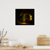 開いた本を持つ哲学者， 1625-7 (ペインの油) ポスター (キッチン)