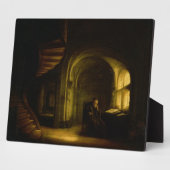 開いた本を持つ哲学者, 1625-7 (油オンペイン) フォトプラーク (側面)