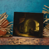 開いた本を持つ哲学者, 1625-7 (油オンペイン) フォトプラーク (側面)