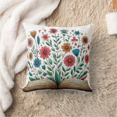 開いた本花 クッション (ブランケット)